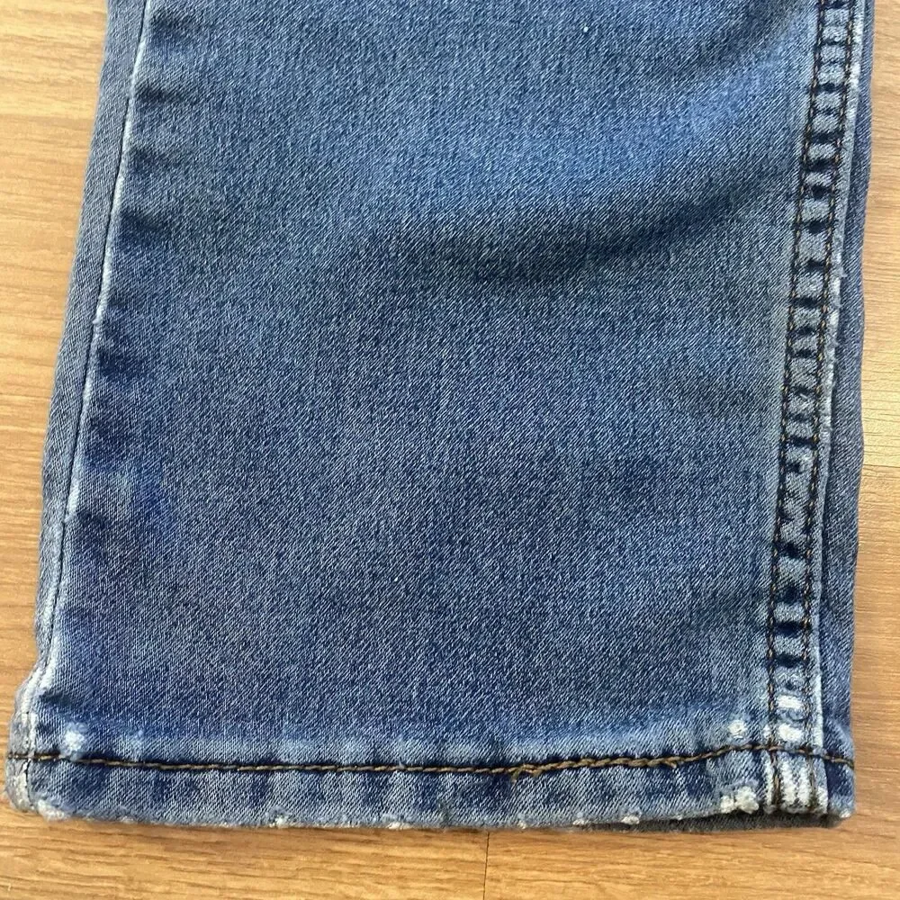 Signature Levi’s Mid Rise Straight Leg Jeans 29x30 Distressed - Picture 6 of 16